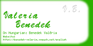 valeria benedek business card